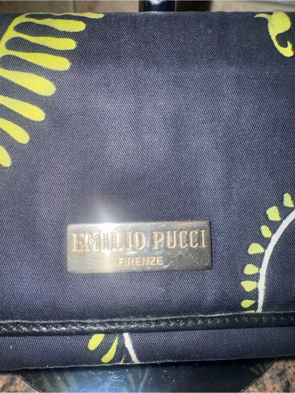 Emilio Pucci navy blue canvas wallet EUC retail $499 - Picture 3 of 9
